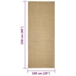 vidaXL Covor din sisal pentru stâlp de zgâriat, 100x250 cm vidaXL Covor din sisal pentru stâlp de zgâriat, 100x250 cm