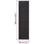 vidaXL Covor din sisal pentru ansamblu de zgâriat, negru, 80x300 cm vidaXL Covor din sisal pentru ansamblu de zgâriat, negru, 80x300 cm
