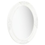 vidaXL Oglindă de perete în stil baroc, alb, 50 x 60 cm vidaXL Oglindă de perete în stil baroc, alb, 50 x 60 cm
