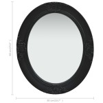 vidaXL Oglindă de perete în stil baroc, negru, 50 x 60 cm vidaXL Oglindă de perete în stil baroc, negru, 50 x 60 cm