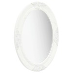 vidaXL Oglindă de perete în stil baroc, alb, 50 x 70 cm vidaXL Oglindă de perete în stil baroc, alb, 50 x 70 cm