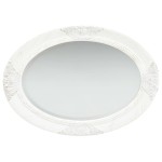 vidaXL Oglindă de perete în stil baroc, alb, 50 x 70 cm vidaXL Oglindă de perete în stil baroc, alb, 50 x 70 cm
