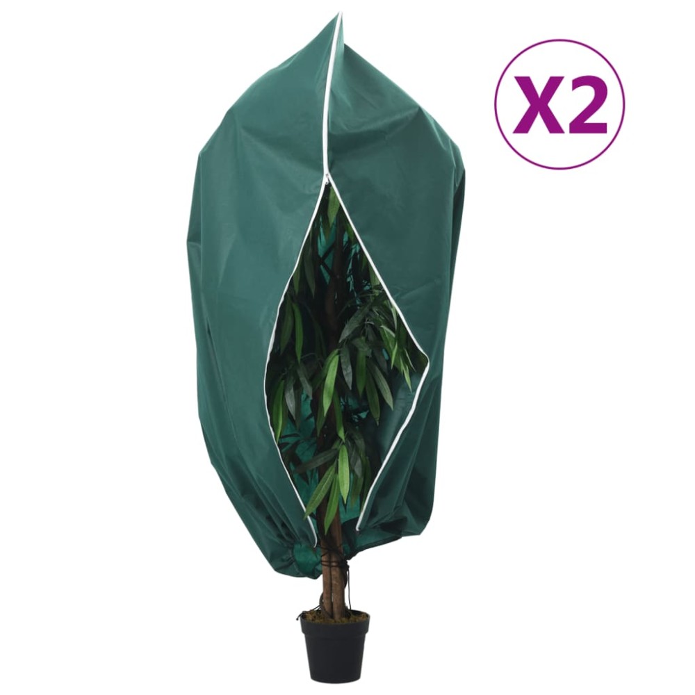 vidaXL Huse de plante din fleece cu fermoar 2 buc. 70 g/m² 3,93x3 m
