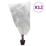 vidaXL Huse pentru plante din fleece cu șnur 12 buc. 70 g/m² 0,8x1 m vidaXL Huse pentru plante din fleece cu șnur 12 buc. 70 g/m² 0,8x1 m
