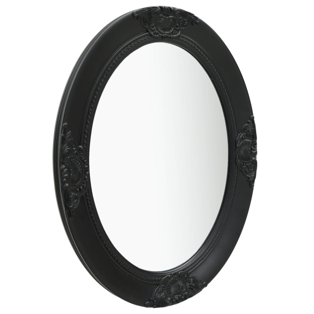vidaXL Oglindă de perete în stil baroc, negru, 50 x 70 cm