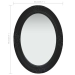 vidaXL Oglindă de perete în stil baroc, negru, 50 x 70 cm vidaXL Oglindă de perete în stil baroc, negru, 50 x 70 cm