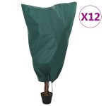 vidaXL Protecții fleece pentru plante cu șnur 12 buc 70 g/m² 0,8x1,2 m