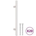vidaXL Mânere de dulap, 20 buc., argintiu, 128 mm, oțel inoxidabil vidaXL Mânere de dulap, 20 buc., argintiu, 128 mm, oțel inoxidabil