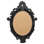 vidaXL Oglindă de perete în stil Castle, negru, 56 x 76 cm vidaXL Oglindă de perete în stil Castle, negru, 56 x 76 cm