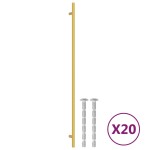 vidaXL Mânere de dulap, 20 buc., auriu, 480 mm, oțel inoxidabil vidaXL Mânere de dulap, 20 buc., auriu, 480 mm, oțel inoxidabil