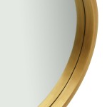 vidaXL Oglindă de perete cu o curea, 40 cm, auriu