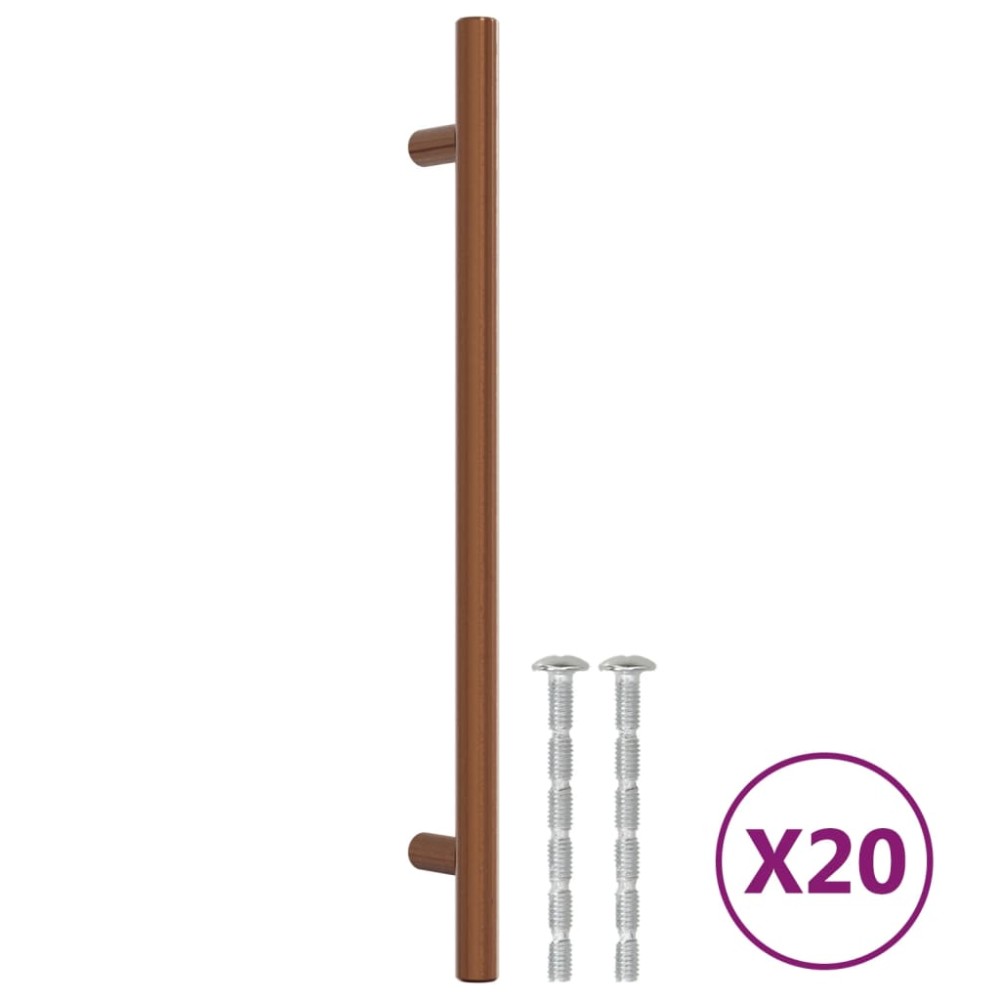 vidaXL Mânere de dulap, 20 buc., bronz, 192 mm, oțel inoxidabil