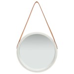 vidaXL Oglindă de perete cu o curea, 40 cm, argintiu vidaXL Oglindă de perete cu o curea, 40 cm, argintiu