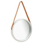 vidaXL Oglindă de perete cu o curea, 40 cm, argintiu vidaXL Oglindă de perete cu o curea, 40 cm, argintiu