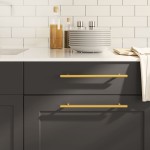 vidaXL Mânere de dulap, 10 buc., auriu, 224 mm, oțel inoxidabil vidaXL Mânere de dulap, 10 buc., auriu, 224 mm, oțel inoxidabil