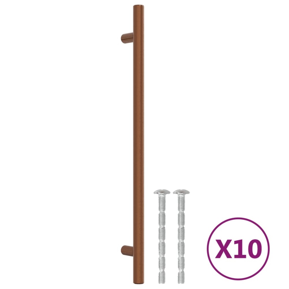 vidaXL Mânere de dulap, 10 buc., bronz, 224 mm, oțel inoxidabil