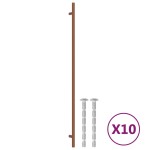 vidaXL Mânere de dulap, 10 buc., bronz, 480 mm, oțel inoxidabil