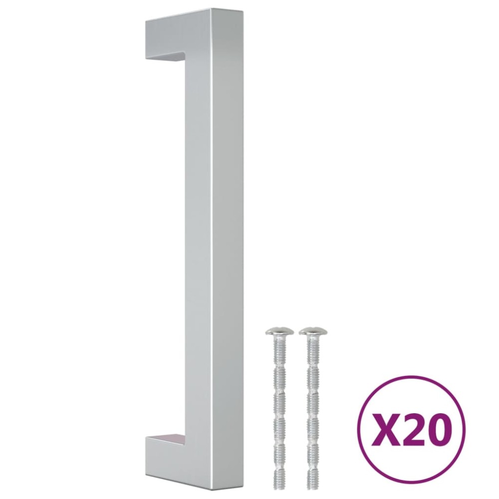 vidaXL Mânere de dulap, 20 buc., argintiu, 128 mm, oțel inoxidabil