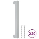 vidaXL Mânere de dulap, 20 buc., argintiu, 160 mm, oțel inoxidabil vidaXL Mânere de dulap, 20 buc., argintiu, 160 mm, oțel inoxidabil