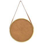 vidaXL Oglindă de perete cu o curea, 50 cm, auriu vidaXL Oglindă de perete cu o curea, 50 cm, auriu