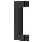 vidaXL Mânere de dulap, 20 buc., negru, 64 mm, oțel inoxidabil