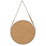 vidaXL Oglindă de perete cu o curea, 50 cm, argintiu vidaXL Oglindă de perete cu o curea, 50 cm, argintiu