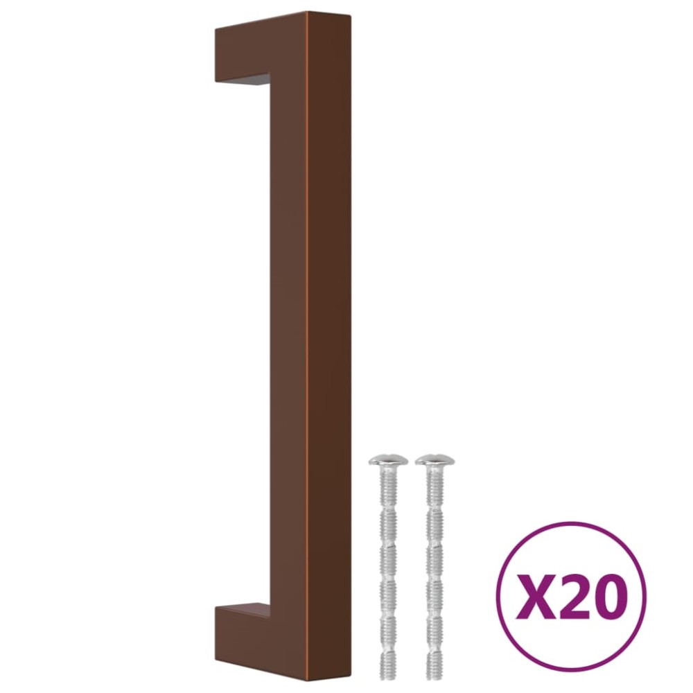 vidaXL Mânere de dulap, 20 buc., bronz, 128 mm, oțel inoxidabil