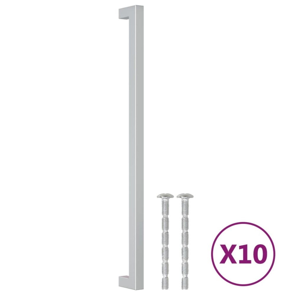 vidaXL Mânere de dulap, 10 buc., argintiu, 320 mm, oțel inoxidabil