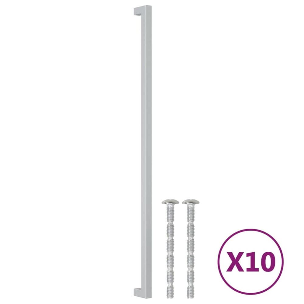 vidaXL Mânere de dulap, 10 buc., argintiu, 480 mm, oțel inoxidabil