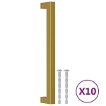 vidaXL Mânere de dulap, 10 buc., auriu, 192 mm, oțel inoxidabil vidaXL Mânere de dulap, 10 buc., auriu, 192 mm, oțel inoxidabil