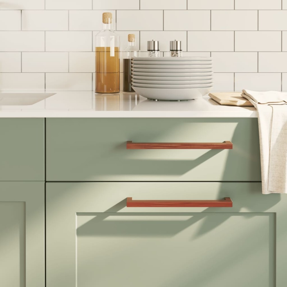 vidaXL Mânere de dulap, 10 buc., bronz, 224 mm, oțel inoxidabil