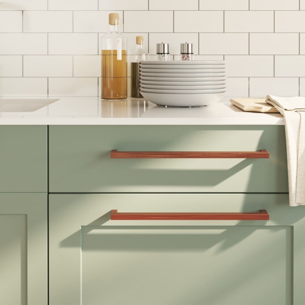 vidaXL Mânere de dulap, 10 buc., bronz, 320 mm, oțel inoxidabil