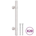 vidaXL Mânere de dulap, 20 buc., argintiu, 96 mm, oțel inoxidabil