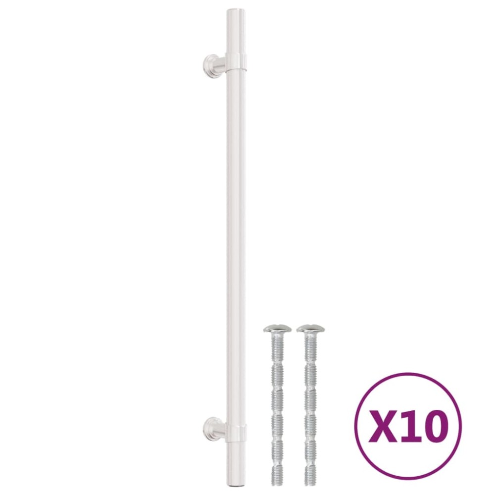 vidaXL Mânere de dulap, 10 buc., argintiu, 224 mm, oțel inoxidabil