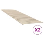 vidaXL Somieră de pat cu 48 de șipci, 2 buc., 70x200 cm