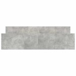 vidaXL Cadru de pat cu tăblie la cap/picioare, gri beton, 200x200 cm