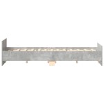vidaXL Cadru de pat cu tăblie la cap/picioare, gri beton, 200x200 cm