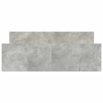 vidaXL Cadru de pat cu tăblie la cap/picioare, gri beton, 120x200 cm