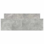 vidaXL Cadru de pat cu tăblie la cap/picioare, gri beton, 150x200 cm