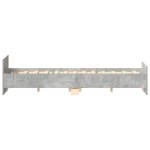 vidaXL Cadru de pat cu tăblie la cap/picioare, gri beton, 150x200 cm