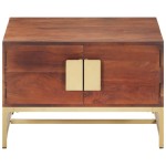 vidaXL Măsuță de cafea, maro miere, 67x67x45 cm, lemn masiv acacia