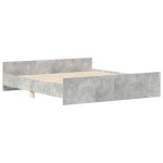 vidaXL Cadru de pat cu tăblie la cap/picioare, gri beton, 160x200 cm vidaXL Cadru de pat cu tăblie la cap/picioare, gri beton, 160x200 cm