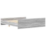 vidaXL Cadru de pat cu tăblie la cap/picioare, gri sonoma, 180x200 cm vidaXL Cadru de pat cu tăblie la cap/picioare, gri sonoma, 180x200 cm