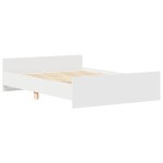 vidaXL Cadru de pat cu tăblie, alb, 120x190 cm vidaXL Cadru de pat cu tăblie, alb, 120x190 cm