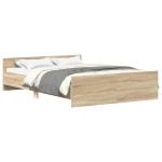vidaXL Cadru de pat cu tăblie la cap/picioare, gri beton, 120x190 cm vidaXL Cadru de pat cu tăblie la cap/picioare, gri beton, 120x190 cm