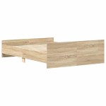 vidaXL Cadru de pat cu tăblie la cap/picioare, gri beton, 120x190 cm vidaXL Cadru de pat cu tăblie la cap/picioare, gri beton, 120x190 cm