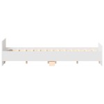 vidaXL Cadru de pat cu tăblie, alb, 135x190 cm vidaXL Cadru de pat cu tăblie, alb, 135x190 cm