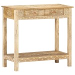 vidaXL Masă consolă, 80 x 35 x 74 cm, lemn masiv de mango vidaXL Masă consolă, 80 x 35 x 74 cm, lemn masiv de mango