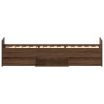 vidaXL Cadru de pat cu tăblie la cap/picioare, stejar maro, 100x200 cm vidaXL Cadru de pat cu tăblie la cap/picioare, stejar maro, 100x200 cm