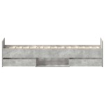 vidaXL Cadru de pat cu tăblie la cap/picioare, gri beton, 90x200 cm